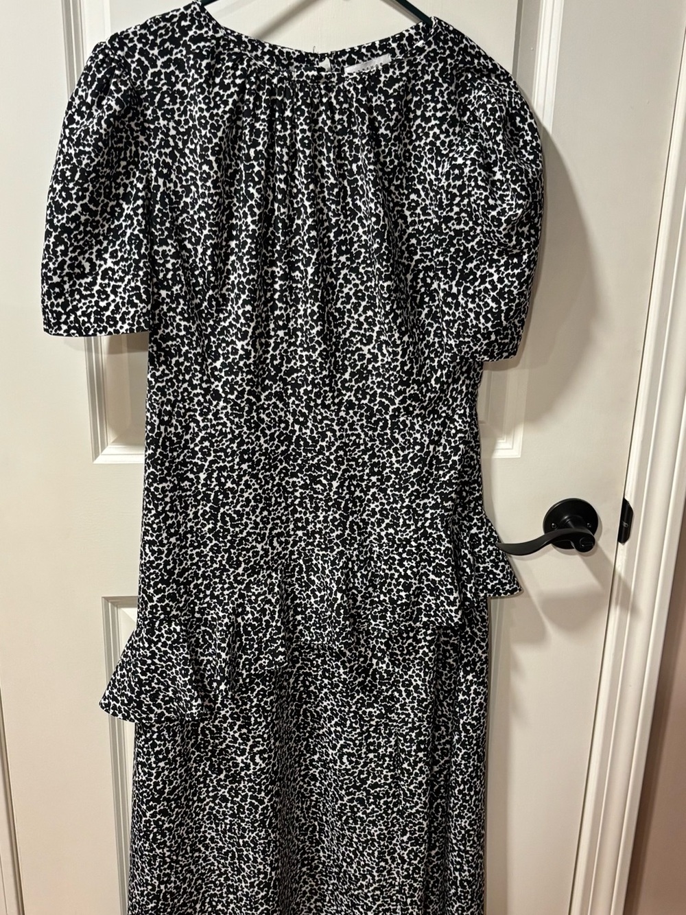 Topshop Black and White Printed Maxi Dress